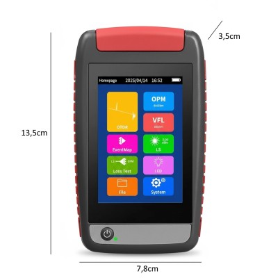 Otdr Power Meter  Fibra Óptica Shinho X-350 Touch 4 En 1 Ftth 1310/1550nm